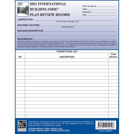 2021 International Building Code Plan Review Records 