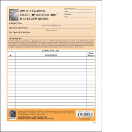 2009 International Energy Conservation Code Plan Review Records