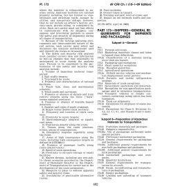 49 CFR Parts 173, 137 (2009) - Shippers-General Req for Shipments and Packages: Class 8-Assignment of Packing Group (Download)