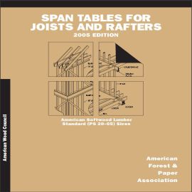 Span Tables for Joists and Rafters including Design Values for Joists and Rafters cover image