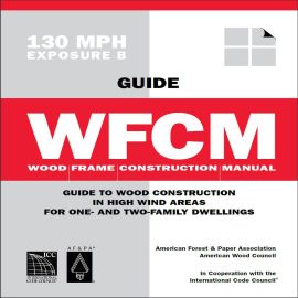 WFCM High Wind Guides 130 MPH Wind Zones - based on 2001 WFCM cover image