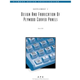 APA PDS Supplement 1--90 Design and Fabrication of Plywood Curved Panels (revised 1995) cover image