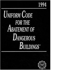 1994 Uniform Code for the Abatement of Dangerous Buildings cover image