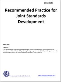 SES 3: 2016, Recommended Practice for Joint Standards Development cover image