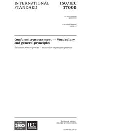 ISO/IEC 17000:2020-Conformity assessment - Vocabulary and general principles Cover Image