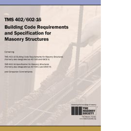 TMS 402/602-16 Building Code Requirements and Specification for Masonry Structures (Cover Image)
