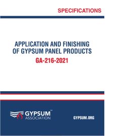 GA-216-2021 Application and Finishing of Gypsum Panel Products cover image