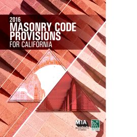 2016 Masonry Code Provisions For California (Cover Image)